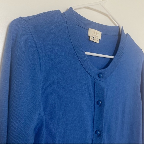 Kate Spade New York Somerset Bow Blue Cardigan, M - Picture 3 of 14